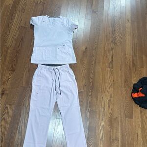 Koi Women's Light Pink Scrub Set